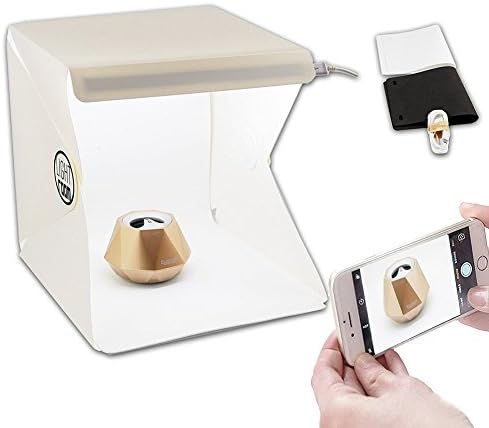 SweetNa Portable Photo Studio LED Light Box Photography Kit （ Foldable Mini Photo Shooting Tent with White/Black Background ，USB Cable included）