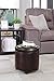 Convenience Concepts Designs4Comfort Round Accent Storage Ottoman, Espresso,