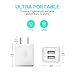 Canyso iPhone Charger, 2.4A 12W Dual USB Portable Travel Wall Charger USB Adapter with 5FT [2-Pack] Lightning Cable Charging Cord for iPhone X/8/7/6/6S/6S Plus/5S/5C/5/iPad/iPod & More