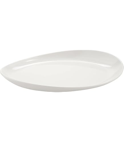 Winco MMPO-118W - Piatto ovale in melamina, 11,5, colore: Bianco