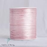 Light Pink 2mm x 100 yards Rattail Satin Nylon Trim Cord Chinese Knot