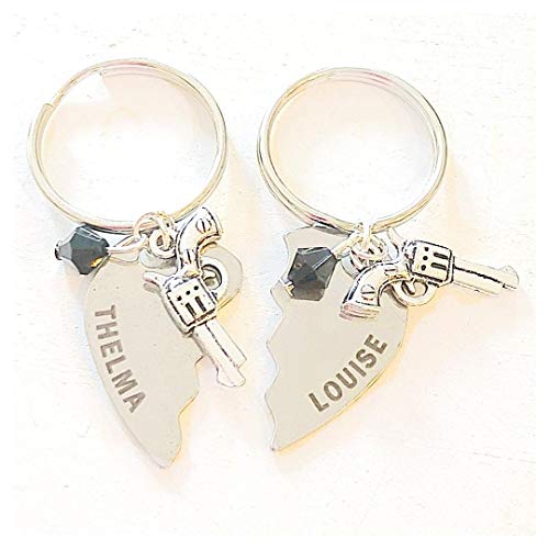 Hanalea Island Jewelry Co.Thelma and Louise Accessories Bag Charm/Keychain Gift Set for Best Friends or Partners in Crime