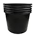 CaliPots 5-Pack 10 Gallon Premium Black Plastic Nursery Plant Container Garden Planter Pots (10 Gallon)