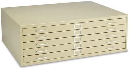 Safco Archivador Plano de Acero de Cinco cajones, 46-3/8 Pulgadas de
