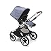 Bugaboo Fox Complete Full-Size Stroller, Blue Mélange - Fully-Loaded Foldable Stroller with Advanced Suspension and All-Terrain Wheels