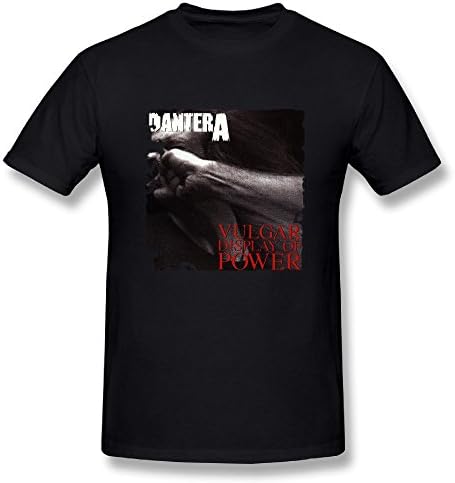 JudeB Men's Pantera Vulgar Display of Power Casual Tees Black 4XL