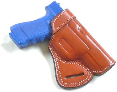 Glock 17, Glock 22, SOB - Small of The Back Concealed Carry Pistol Holster By Cebeci Arms in Tan Leather