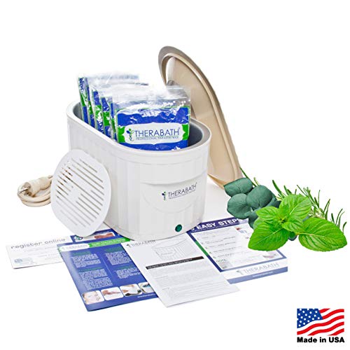 Therabath Professional Thermotherapy Paraffin Bath – Arthritis Treatment Relieves Muscle Stiffness – For Hands, Feet, Face and Body – 6lbs Eucalyptus Rosemary Mint paraffin