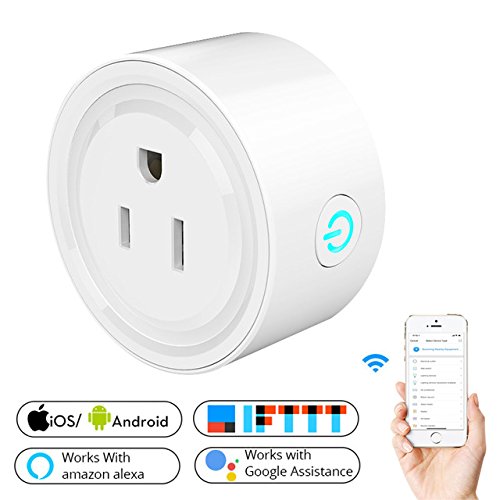 TechCA mini Wi-Fi Smart Plug, Google home, Alexa IFTTT compatible, No hub required, wi-fi enabled Remote Control your devices from anywhere, ETL and FCC listed