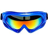 MOTINE Outdoor Sports Ski Goggles,UV Protection Windproof Ski Glasses for CS Army Tactical Military,Snowmobile,Bicycle,Motorcycle (Blue)