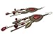 Eternity J. Women Vintage Retro Ethnic Drop Bohemian Dangle Earring Lolita Antique Bead Tassel Earrings (Red)