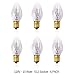 Betus [Original Replacement Long Lasting 15 Watt Dimmable E12 Socket Incandescent Candelabra Salt Lamp Bulb - Value Pack of 6(Warm Light)