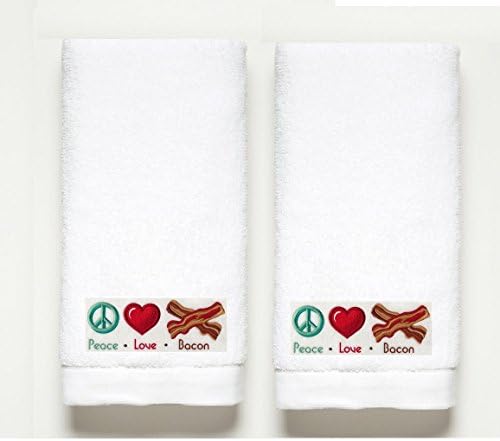 Peace &amp; Love Kitchen Hand Towel ~ Set of 2