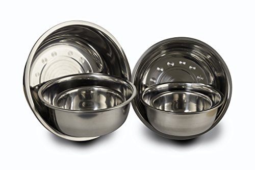 image for Stainless Steel Mixing Bowls Mirror Finish Nesting Bowls Set Of 6 Diff