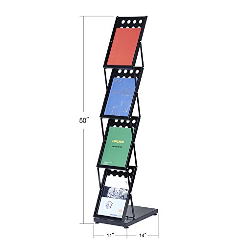 image for T-Sign Foldable Pop Up 4 Pockets Magazine Literature Brochure Catelog 