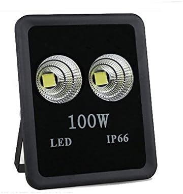 SZHSR LED Flood Light, 100W Security Light 2 COB Led Chips &amp; Waterproof IP66, 12000lm, Daylight White 6000K, 300W HPS Bulb Equivalent,Outdoor Indoor for Spot Garden Playground Lights, Black 