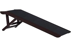 unipaws Dog Ramp for Small Dogs for Bed, Folding Pet Ramp 4-Tier Adjustable Height for Dogs and Cats, Durable Pet Ladder with