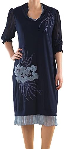 La Mouette Women's Plus Size Jersey Dress with Sheer Sleeves - Sizes:14, 16, 18, 20