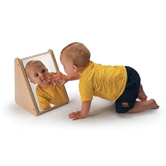 wooden baby mirror