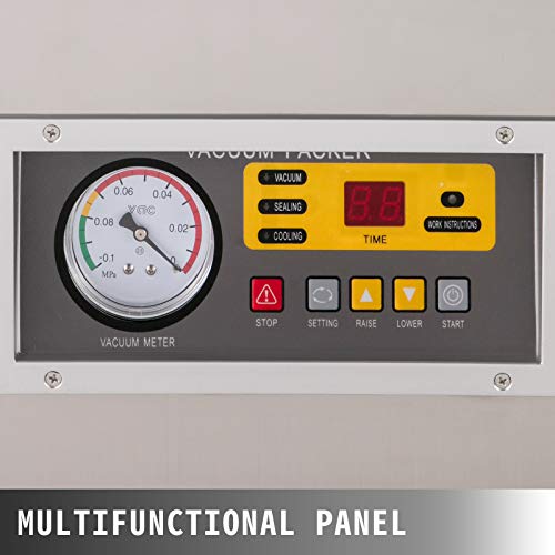VEVOR DZ-260S Vakuumierer Vakuumiergerät 120W Vakuummaschine 3m³ pro Stunde Folienschweißgerät Kammer Rostfreier Stahl – Bild 6