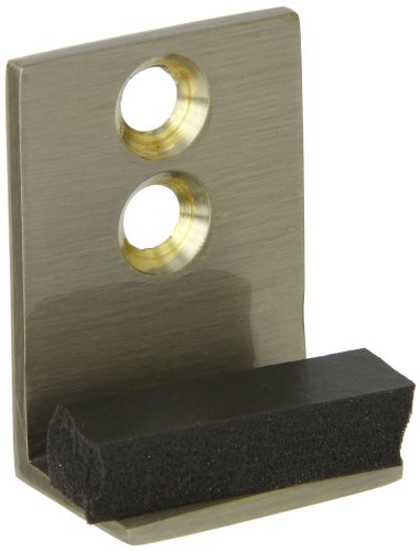 Rockwood Satin Nickel Solid Brass Header Door Stop, 1.5" W x 2" L x 1" H