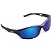 RIVBOS Sports Polarized Sunglasses Driving Glasses for Men Women Tr 90 Flexible Frame for Cycling Baseball Running 842 (Black, Blue Iced Lens)