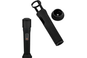 LALOCAPEYO Microphone Silicone Case for JBL PartyBox Wireless Mic Microphone Cases， Anti-Rolling Protective Case with Base Ro