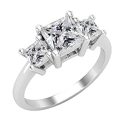 Dazzlingrock Collection Princess Lab Created White