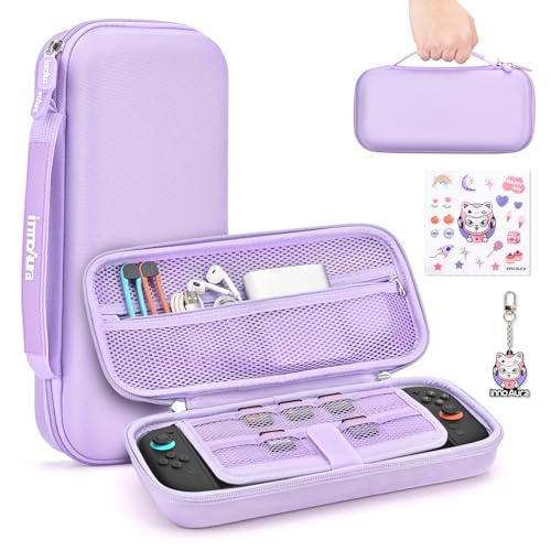 innoAura Switch 2 Tasche für NS Switch 2 Konsole (2025), Tragbares Switch 2 Hülle für Switch 2 Konsole und 9 Spiele, Harte Schutzhülle Tragetasche für Reisen und Aufbewahrung (Lila/Violett) thumbnail 1