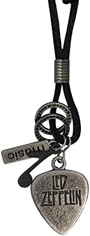 EBSEM Music Legends Necklace, Genuine Leather Cord Surfer Jewelry for Men & Women