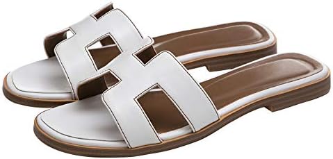 JUNE IN LOVE Women's Flat Casual Fashion Summer Sandals Slippers outsdoor Open Toe H Shape Slippers