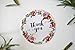 Floral Thank You Sticker Quantity 1000 on a roll. 1.5 inch Diameter Thank You Adhesive Label