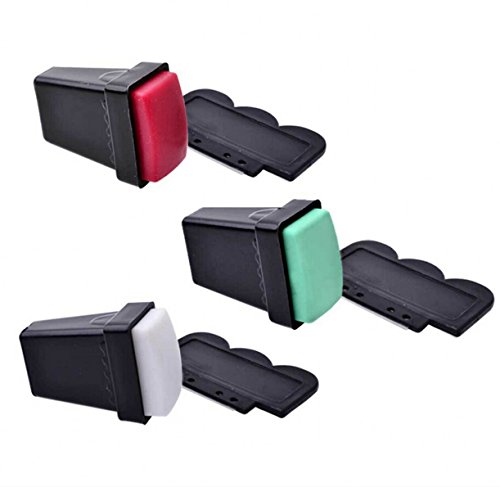 WellieSTR3PCS Set Nail Art Design Image Stamper Scraper Set,Black Rectangular Nail Printing Stamping Stamp,DIy Polish Template Nail Tools (3 COLOR)