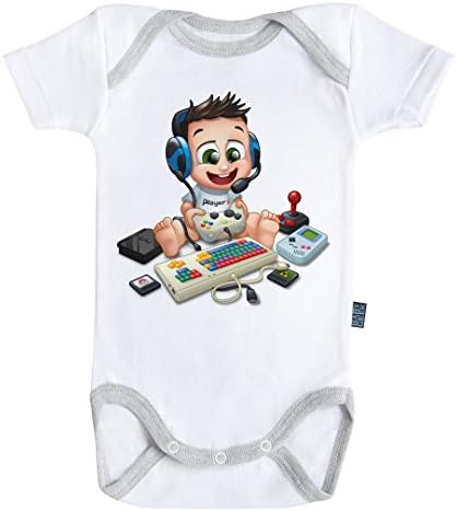 Baby Geek One Day I Will Be a Gamer Bodysuit/Onesie Short Sleeves - 100% Cotton (3-6M)