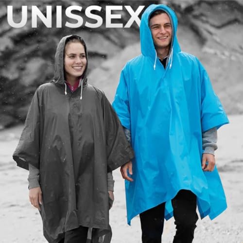 Capa de Chuva Adulto Unissex EVA Branco Transparente com Capuz Ajustável Impermeável Reutilizável Shows Parques Viagens Passeios Poncho Masculina Feminina