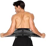 TriLink Back Support Brace for Lower Back Pain Relief- Lumbar Support Belt with Reinforcing Springs and Dual Adjustment Straps for Men & Women