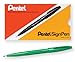 Pentel of America, Ltd S520D Sign Pens, Fiber Tip, Bold Point, 12/PK, Green Barrel/Ink