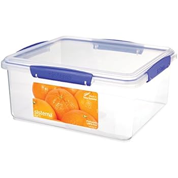  Sistema 1850 Klip It Collection Rectangle Food Storage Container, 169 Ounce/21 Cup