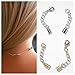 Exquiss 8 Pcs Necklace Extenders for Women Necklace Extenders Gold Silver Necklace Chain Extenders Jewelry Magnetic Necklace Extenders Bracelet Necklace Extender Chains Set 4 Sizes 6