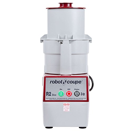 Robot Coupe R 2 Dice Continuous Feed Combination Food Processor / Dicer with 3 qt. Gray Polycarbonate Bowl - 120V