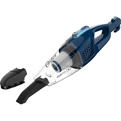 Aspirador de Pó Vertical Oster Sem Fio 3 em 1, Bateria, Azul, 90W, OASP630