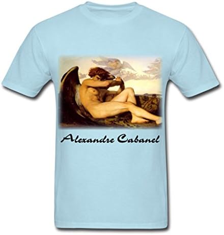 Lidong Alexandre Cabanel Fallen Angel Men's Fashion T-Shirts Sky blue