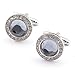 Fashion2Beauty Super Shiny Swarovski Quality Crystal Circular Cufflinks Elegant Style