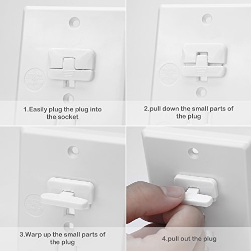 Outlet Plug Cover, PRObebi Baby Safety Plug Covers, Socket Cover No Easy to Remove by Children Keep Prevent Baby from Accidental Shock Hazard, 60 Pack White