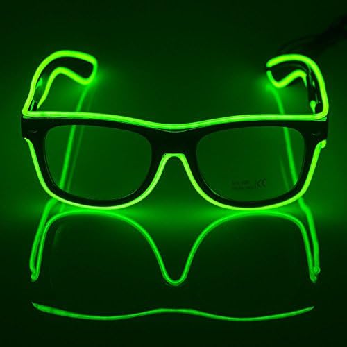 Lalygee Glow Sun Glasses Led DJ Bright Light Safety Light Up Multicolor Frame Voice control led flashing glasses