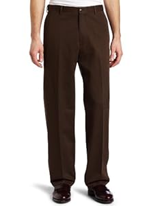 Image of Haggar Men's Work To Weekend Hidden Expandable Waist No Iron Plain Front Pant,Bean,44x32