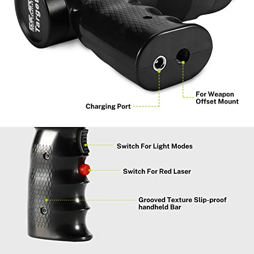 GearOZ Hunting Spotlight Flashlight, Rechargeable Handheld Hunting Scan