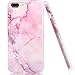 iPhone 7 Plus Case Marble, LUOLNH Baby Pink Marble Design Slim Shockproof Flexible Soft Silicone Rubber TPU Bumper Cover Skin Case for iPhone 7 Plus 5.5 inch