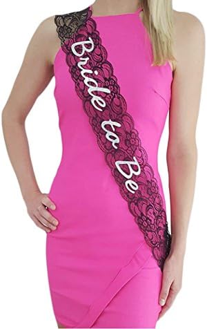 Deceny CB Bachelorette Sash Lace Bride to Be Sash for Bridal Shower Accessories