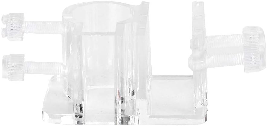 Water Pipe Fixation Clamp, Acrylic Transparent Aquarium Fish Tank Water Pipe Rack Single Hole Hose Fixing Clamp Tank Accessories(21mm)
